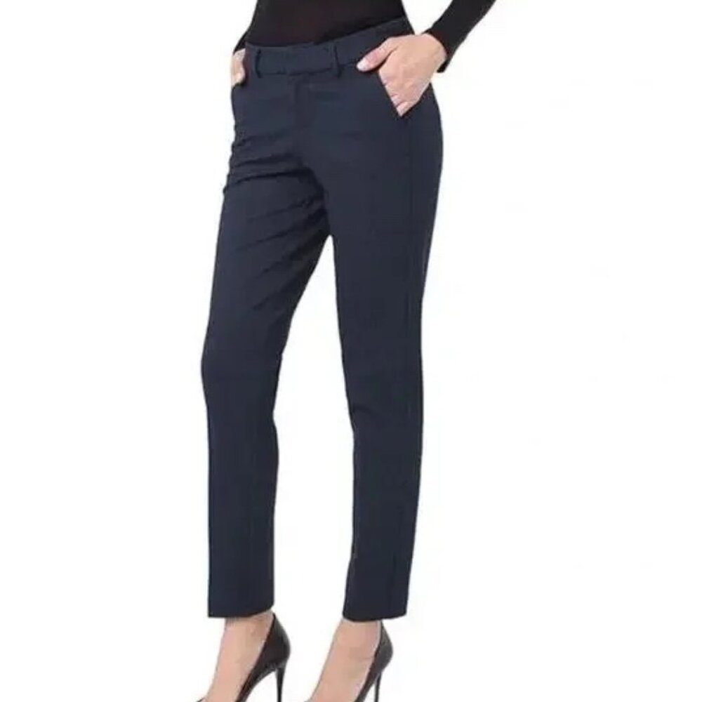Liverpool Los Angeles Kelsey Ponte Knit Trouser Pants - Navy and Gray Size 14/32